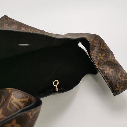 Louis Vuitton Atlantis Large Brown Monogram Canvas Bucket Bag with Strap