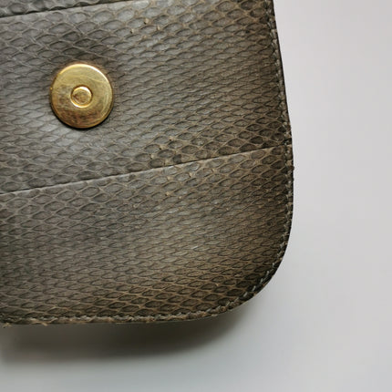 Gucci Bamboo 1947 Night Mini Python Snake Skin Evening Bag with Chain