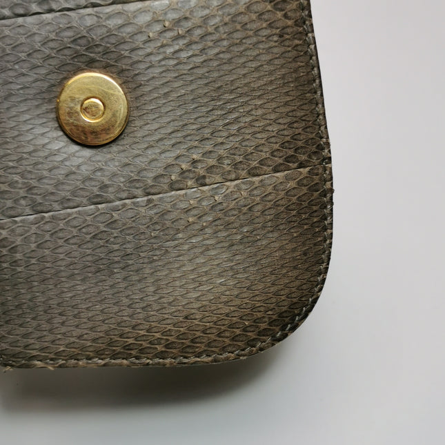 Gucci Bamboo 1947 Night Mini Python Snake Skin Evening Bag with Chain