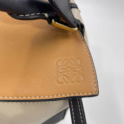 Loewe Puzzle Medium Tricolor Black Yellow Calfskin leather bag