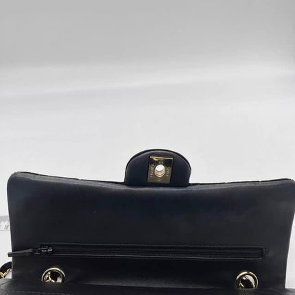 Chanel Classic Flap Medium Black Velvet Gold Hardware, 2014-2015