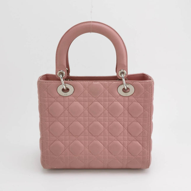 Sold Lady Dior 2012 Medium Pink Cannage Leather Handbag