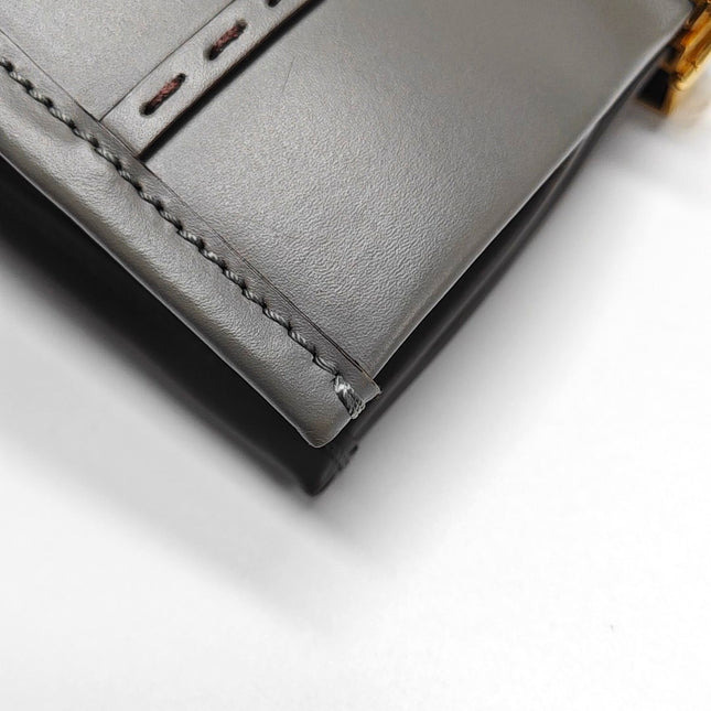 Fendi Sunshine Tote Medium Greyish Blue Top Handle Bag with Strap