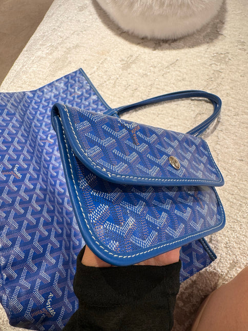 Sold Goyard Saint Louis PM Tote Medium Blue