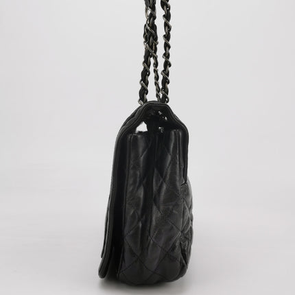 Chanel Istanbul Flap Bag 2011 Medium Leather and Knot Chain Redyed Black