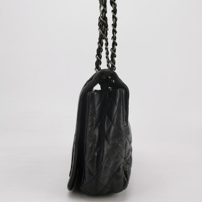 Chanel Istanbul Flap Bag 2011 Medium Leather and Knot Chain Redyed Black
