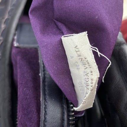 Bottega Veneta Belly Hobo Intrecciato Leather Navy Purple Inside 5077 Medium 40cm