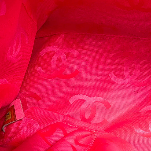 Chanel Cambon Multi-pocket Ligne Reporter Bag Medium Black CC on Black Calfskin Leather