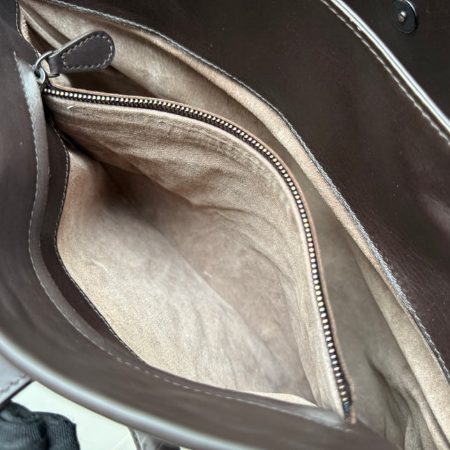 Bottega Veneta Roma Large Intrecciato Nappa Leather Dark Brown 35cm