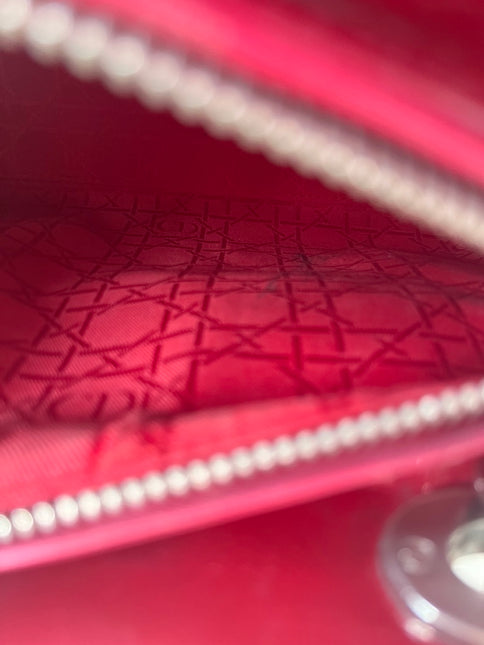 Sold Lady Dior Medium Bag Red Patent Leather SKU 0194