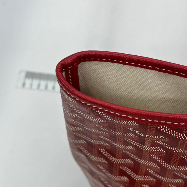 Goyard Saint Louis PM Tote Medium Red Goyardine 2017