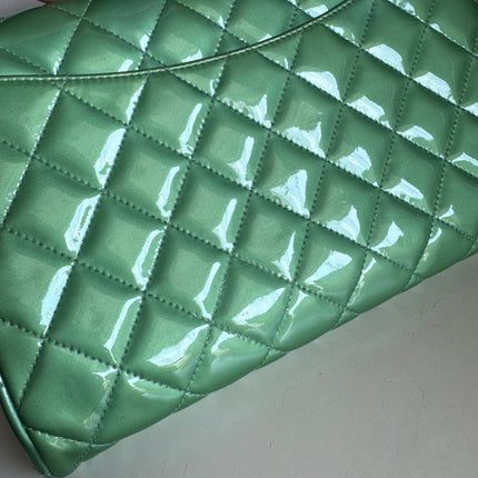 Sold Chanel Envelope Clutch with Chains 2013 Shoulder Bag Apple Green Patent Leather