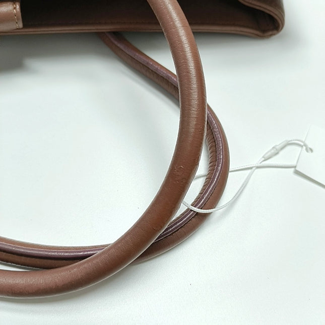 Chanel Cerf Executive Latte Dusty Pink Caviar Leather Handbag Silver Hardware With Strap