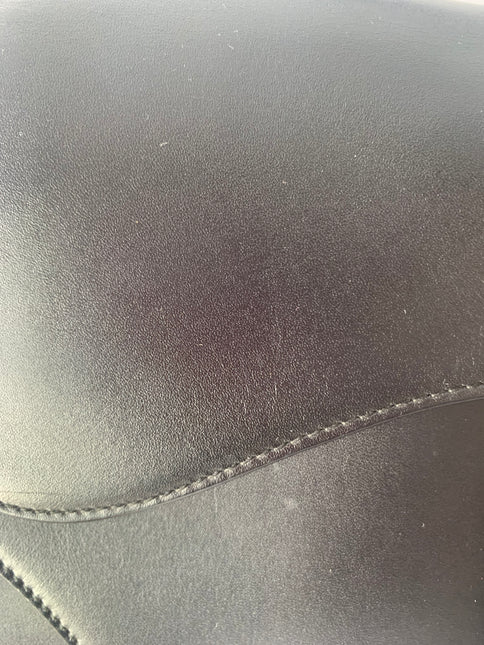 Sold Dior Saddle Medium leather Black Smooth Leather