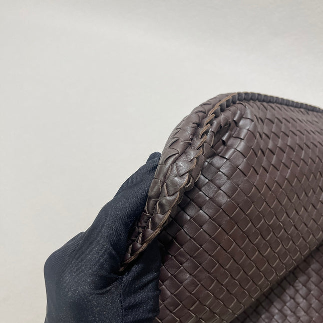 Bottega Veneta Hobo Bag Large Dark Chocolate Brown Lambskin leather 50cm