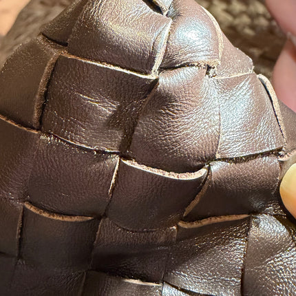 Bottega Veneta Hop Large Leather Fondant Chocolate Brown Hobo Bag