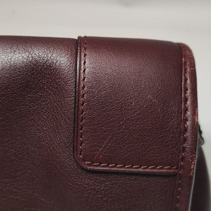 Loewe Amazona 28 in Burgundy Calfskin Leather and Gold-tone Hardware