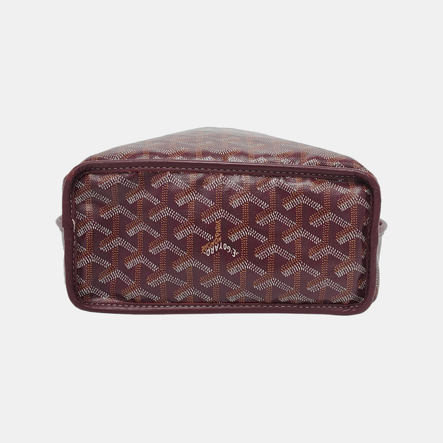 Goyard Anjou Mini Tote Wine Burgundy Reversible Leather