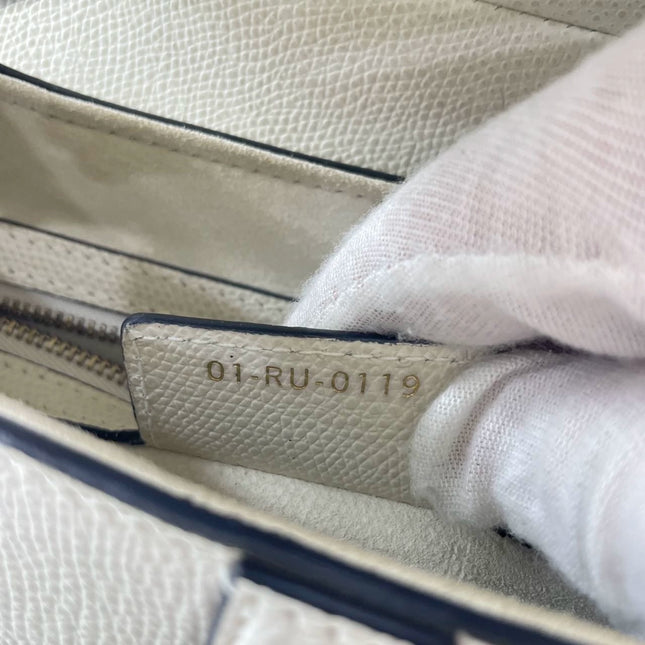 Dior Saddle Medium 2019 White Grained Leather Handbag