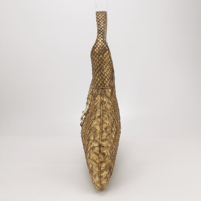 Gucci Jackie Vintage Camel Python Leather Rare