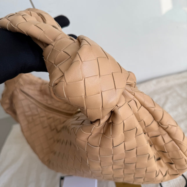 Bottega Veneta Jodie Small Lambskin Leather Beige Oats 36cm