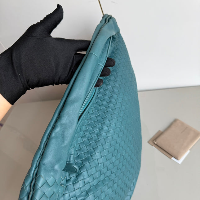 Bottega Veneta Veneta Hobo Maxi Green Intrecciato Leather Bag 51cm