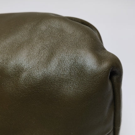 Bottega Veneta Pouch Calfskin Leather Dark Green Large