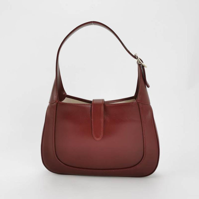 Gucci Jackie 1961 Small Ancora Red Burgundy Leather Shoulder Bag S24