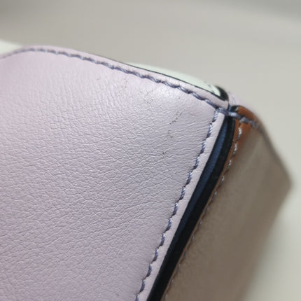 Loewe Puzzle Small Tricolor Purple Pink Grey Calfskin Leather Crossbody Bag