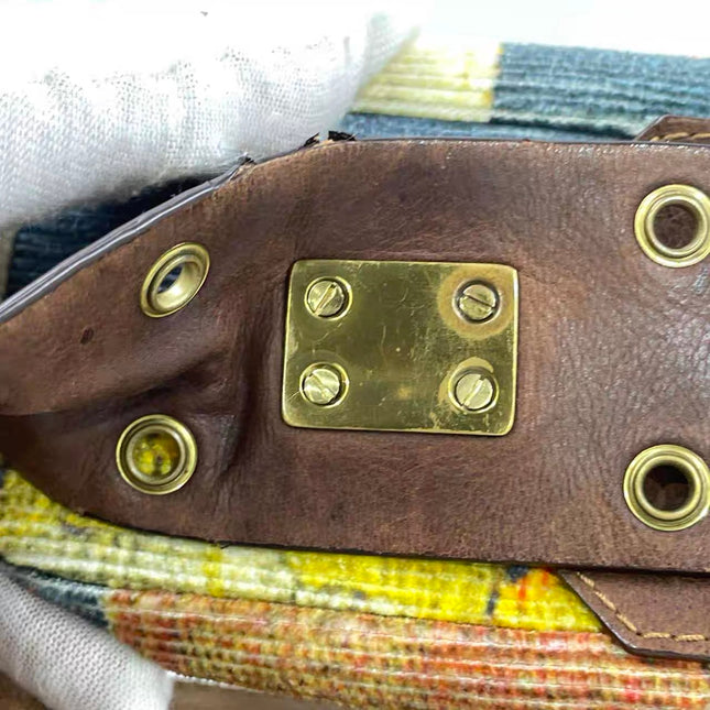 Dior Limited Edition Rare Columnbus Dior Strict Chic Brown Multicolor Velvet Bag