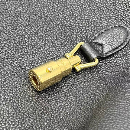 Gucci Jackie 1961 Black Large Pebbled Leather Shoulder Bag with Strap