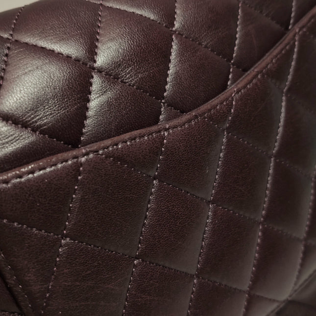 Chanel Timeless Classic Flap Medium Purple Lambskin Leather Silver Hardware 2011-2012