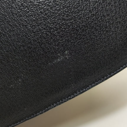 Gucci Bamboo 1947 Small Black Grained Leather Top Handle Bag