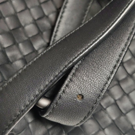 Bottega Veneta Cesta Shopper Tote Intrecciato Black Leather Large 50cm