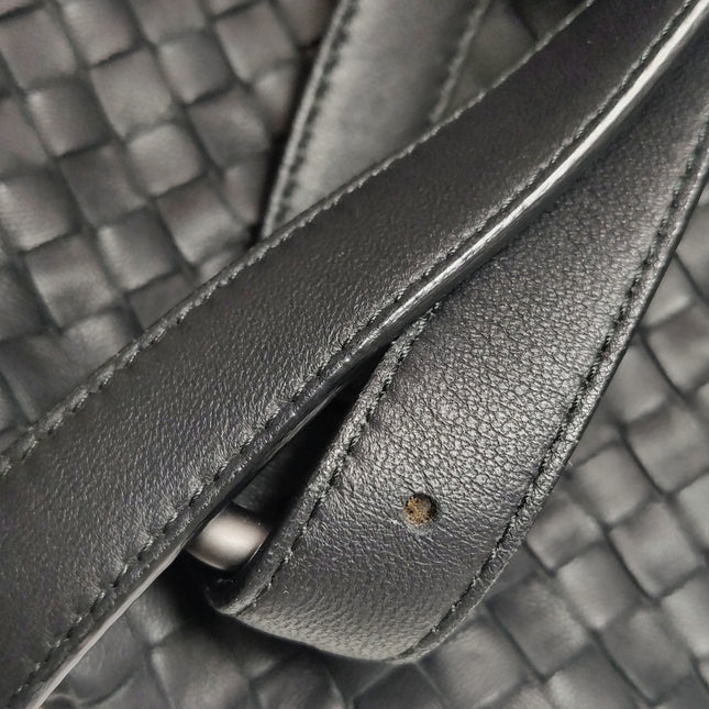 Bottega Veneta Cesta Shopper Tote Intrecciato Black Leather Large 50cm