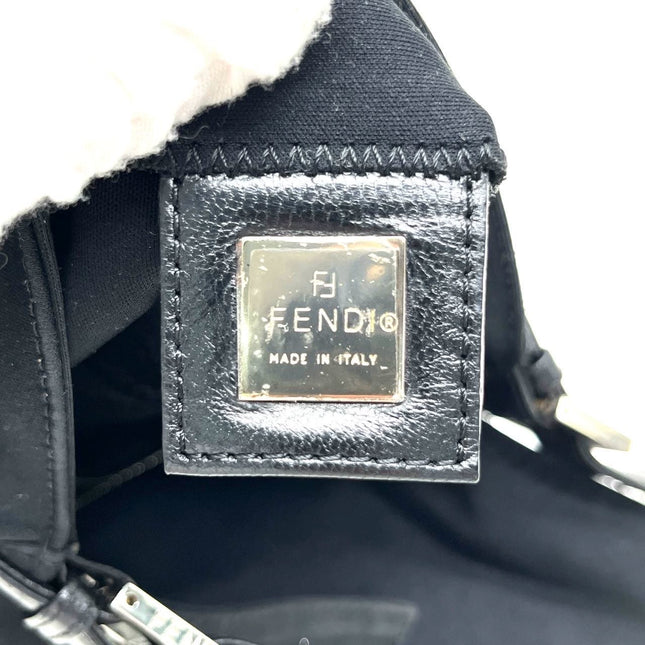 Sold FENDI Baguette Vintage Black Cloth Silver Hardware