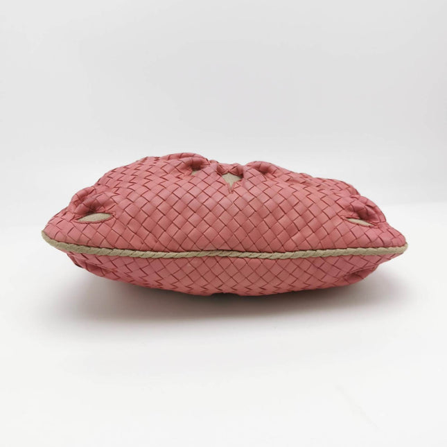 Sold Bottega Veneta Intrecciato Hobo Bag Cherry Blossom Pink Flower Cutout Medium 40cm