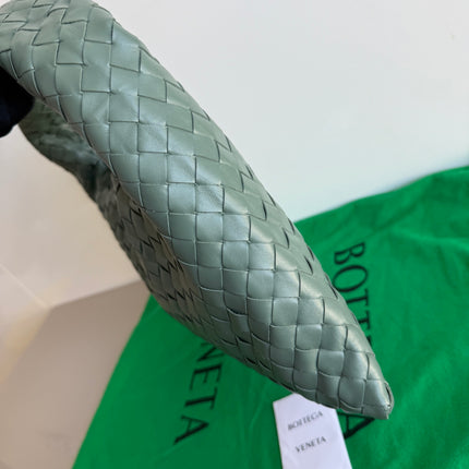 Bottega Veneta Hop Hobo Small Leather Aloe Vera Green
