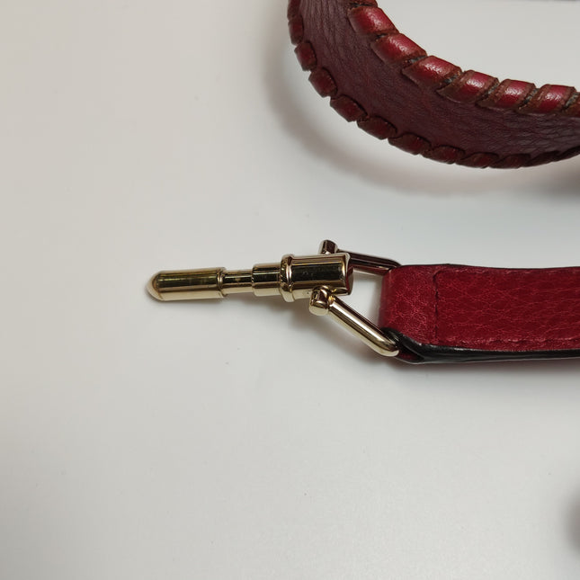 Gucci Jackie Medium Red Calfskin Leather Crossbody Bag