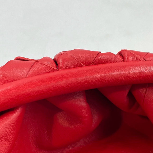 Sold Bottega Veneta Pouch Large Intrecciato Leather Clutch Red
