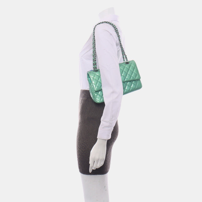Sold Chanel Classic Flap Medium Mint Green Patent Leather 2012-2013
