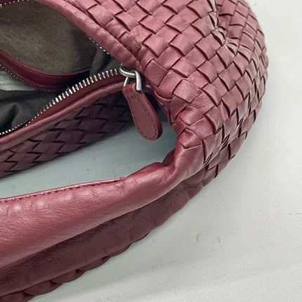 Sold Bottega Veneta Belly Hobo Intrecciato Burgundy Ancora Red Medium 45cm