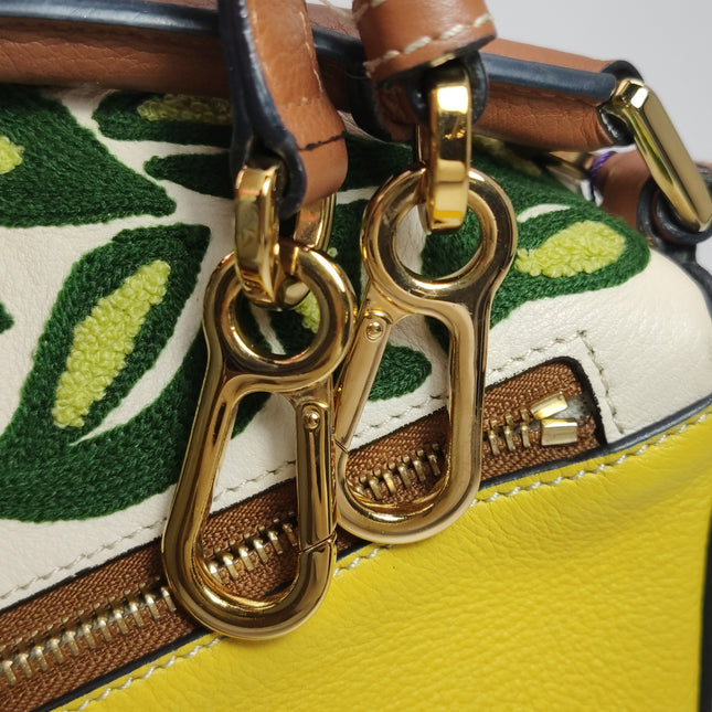 Loewe x William De Morgan Puzzle Small Embroidered Brown Yellow Multicolor