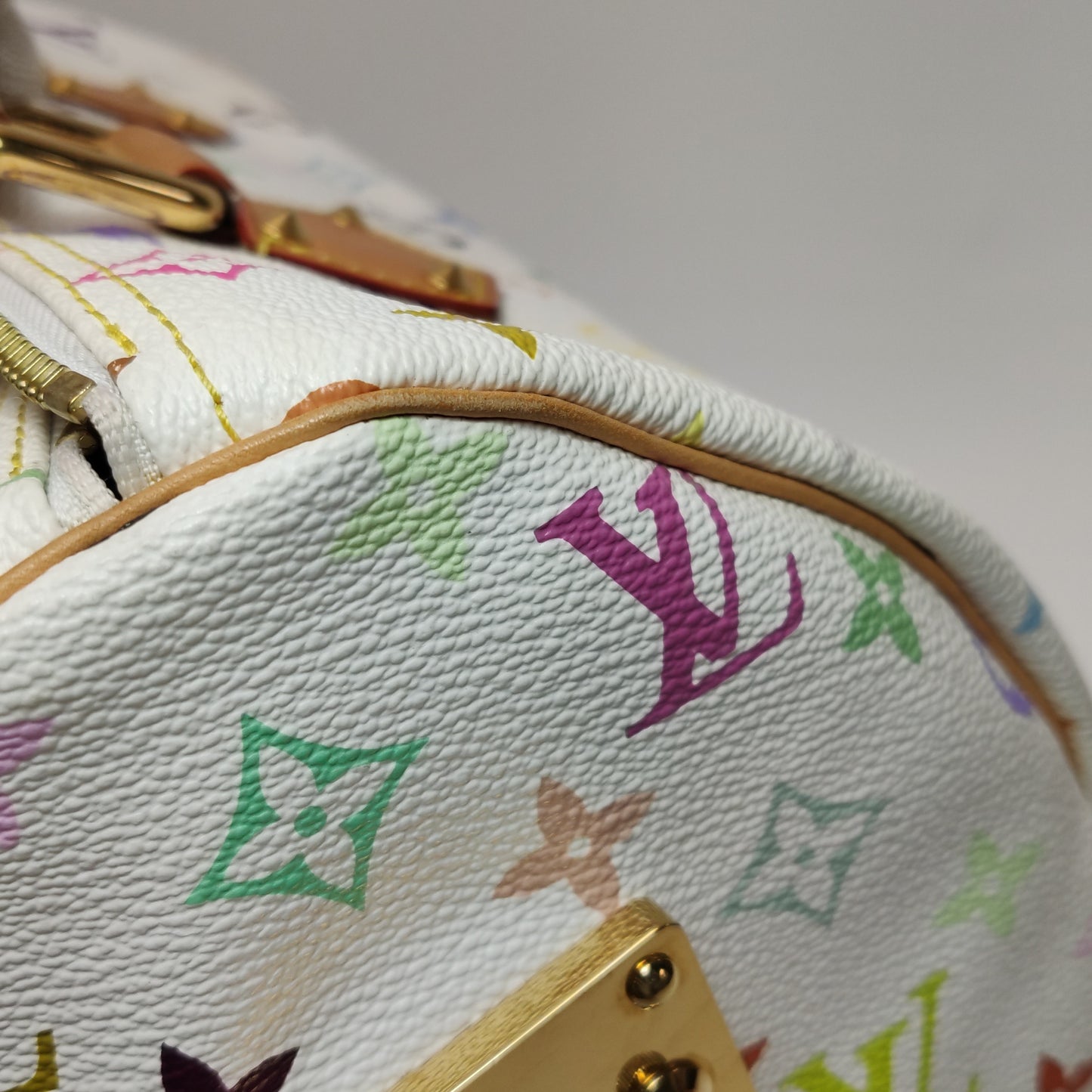 Louis Vuitton x Takashi Murakami Speedy 30 Lock White Multicolor