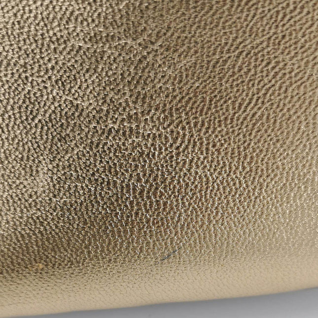 Gucci Jackie Vintage Mini Gold Lambskin Leather Brown Calfskin Leather