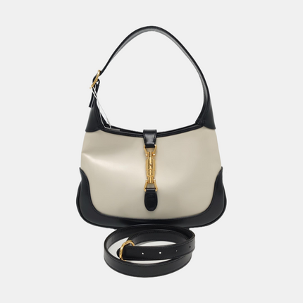 Gucci Jackie 1961 Small Black and White Leather Bag