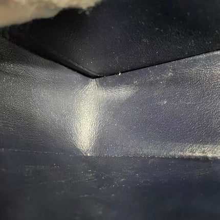 Chanel Classic Flap Mini Rectangular Navy Lambskin Leather Gold Hardware Microchip