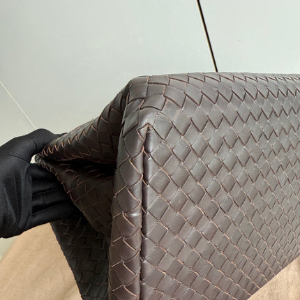 Bottega Veneta Roma Large Intrecciato Nappa Leather Dark Brown 35cm