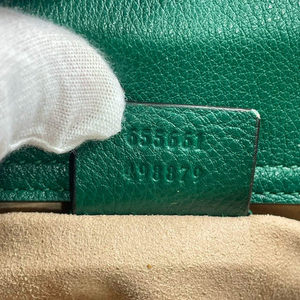 Gucci Diana Mini Green Leather Bag Bamboo Handle with Strap