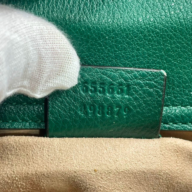 Gucci Diana Mini Green Leather Bag Bamboo Handle with Strap